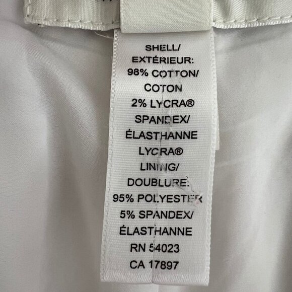 Banana Republic Martin White Cotton Low Rise Ankle Pants - Picture 8 of 8